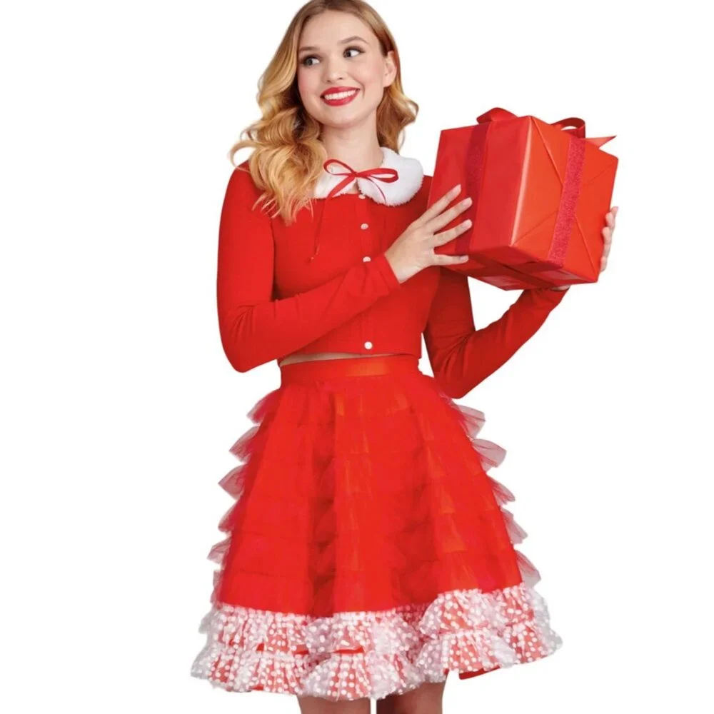 Simplicity 9879 Holiday Tiered Circle Ruffle Skirt Sizes 6-14 New & Uncut